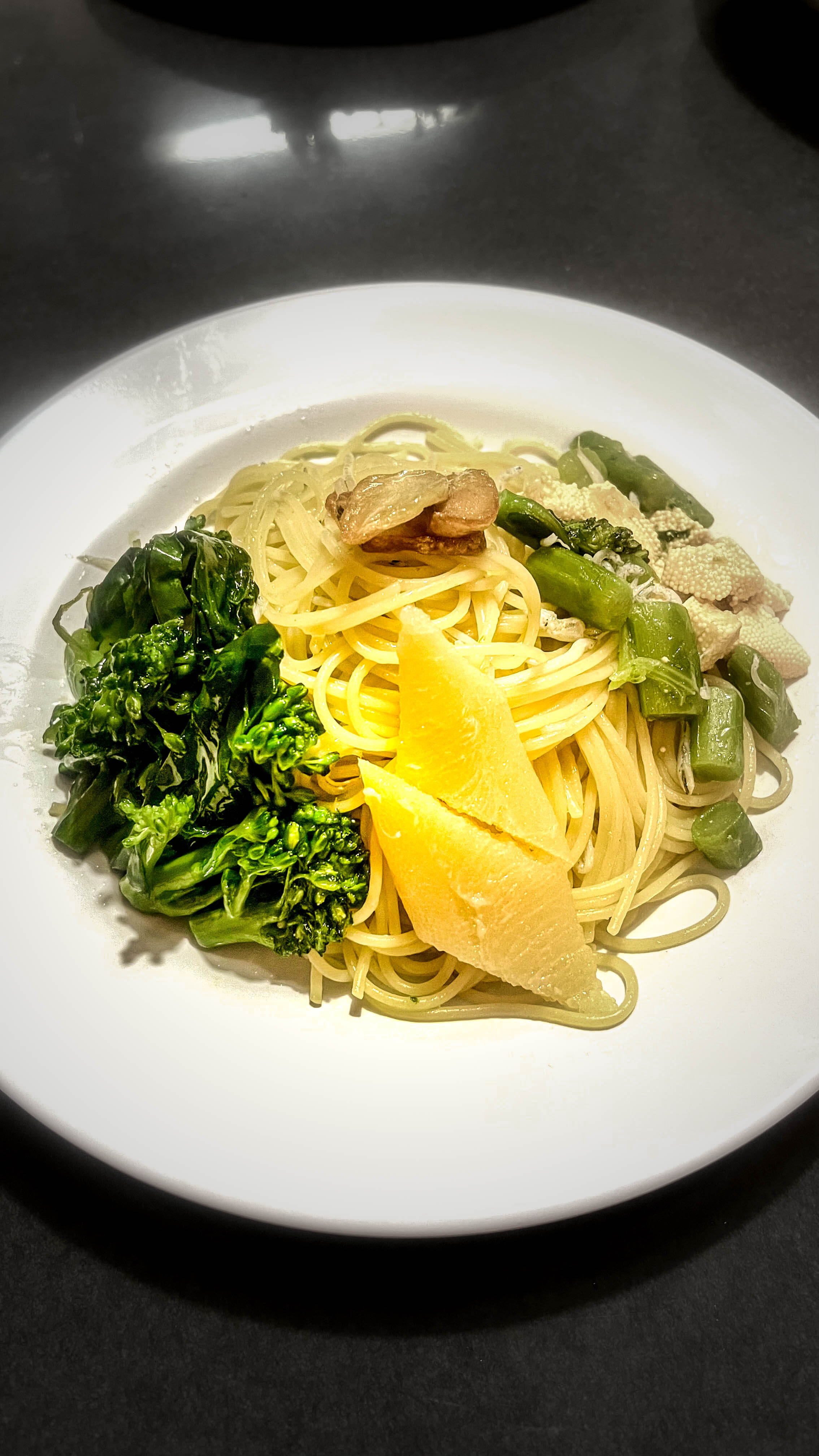 菜の花と数の子のペペロンチーノ